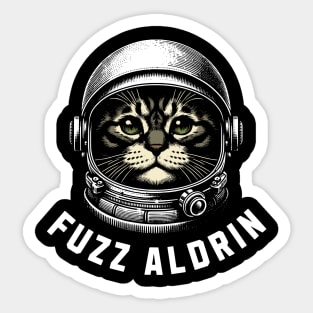 Fuzz Aldrin - space cat Sticker